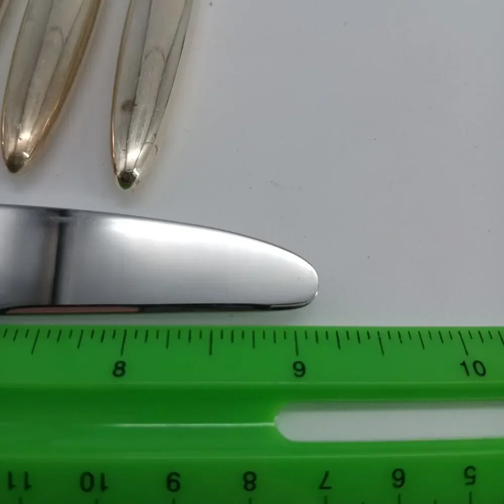 5X BK Christofle Silverplate Flatware DROP Butter Dinner Knives Sharp